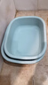 加厚长方形塑料洗脸盆家用大号洗衣洗菜盆婴儿洗澡盆学生宿舍脸盆 【中号+大号】蓝色 实拍图