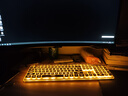 狼途L1静音键盘有线/无线键盘高颜值键盘104键机械手感薄膜键盘电竞游戏男女生办公键盘电脑笔记本键盘 【有线·低音】黑色橙光单光 实拍图