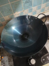 荣事达（Royalstar）章丘手工锻打铁锅圆底老式炒锅无涂层不粘炒菜锅燃气灶带盖36cm 实拍图