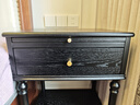 巢趣法式复古实木床头柜置物卧室收纳柜床边储物柜美式边柜边几 乔治床头柜【复古黑】 实拍图