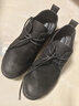 新款男鞋真皮厚底软底软皮舒适休闲鞋子圆头系带男士商务休闲皮鞋 黑色系带 42 (260mm) 实拍图