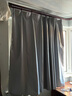 铭聚布艺（MINGJU）窗帘 全遮光窗帘成品窗帘布遮阳帘涤塔夫浅灰挂钩式2.7*1.6单片 实拍图