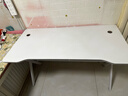 奥伦福特  电脑桌台式家用电竞游戏桌办公书桌简约书房写字桌子 简约白碳纤纹单桌-120*60 升级款电竞桌 实拍图