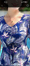 梵迪拉（F.DYRAA）泳衣女显瘦温泉连衣裙保守妈妈款中老年人泳装四件套11701蓝色4XL 实拍图