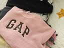 GAP男女装仿羊羔绒贴布绣抓绒卫衣套头上衣609065 粉色 M (170/92A)亚洲尺码【偏大,建议拍小一码】 实拍图