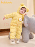 巴拉巴拉童装婴儿连体衣轻薄羽绒服宝宝衣服2025冬装抱衣爬服男童女童萌趣 黄色雪人-白鸭绒 80 cm-充绒量41g 实拍图