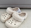 卡骆驰（CROCS）秋冬新品休闲鞋秋冬洞洞鞋贝雅暖绒暖棉|206633 冬日白-11S (建议买大一码) 40 (250mm) 实拍图