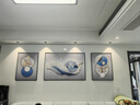 诗六艺家饰客厅装饰画北欧现代简约沙发背景墙挂画三联画大气轻奢壁画晶瓷画 前程似锦（铝合金外框） 镶钻画左右60*80+中间120*80亮面 实拍图