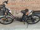 飞鸽（FG FLYING PIGEON）电助力自行车可提锂电池电动自行车男女士成人代步电瓶车电单车 【24寸】耀影黑-高速电机-7级变速（身高165以上骑行） 12Ah-A品电芯-纯电续航≤30公里 实拍图