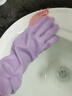 光多拉洗碗手套加绒螺纹束口洗衣服家务保暖手套厨房加长PVC防水滑手套 实拍图