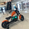 暴风骑士儿童电动摩托车两轮电动车3-12岁童车代步车电动平衡车复古小电摩 探索版【换电蓝牙烟雾】暴风橙 实拍图
