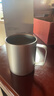 京东京造不锈钢双层保温桌面马克杯420mL 户外露营水杯 304咖啡杯银灰色 实拍图
