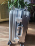花瞳铝框行李箱男士商务次日达小型拉杆箱学生耐用皮箱女可坐人密码箱 深灰色【升级加厚充电铝框款】 20英寸 -登机箱-手提上飞机手拉箱 实拍图
