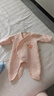 童泰婴儿衣服新生儿连体衣秋冬季夹棉保暖宝宝衣服纯棉蝴蝶哈衣2件装 粉色小花 59cm 实拍图
