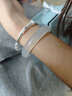 VTL冰种飘花天然白玉髓手镯白月光玛瑙玉手镯女翡翠荔枝冻冰透礼物女 更大更小圈口请咨询 实拍图