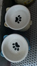 憨憨乐园猫碗陶瓷猫粮双碗斜口狗碗狗盆狗粮宠物幼猫咪吃饭食盆喝水喂食 实拍图