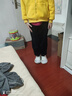 小猪班纳儿童裤子2025秋冬新款男童冬季运动裤宽松款女童休闲长裤秋装卫裤 【春秋款】黑/纯色 150 实拍图
