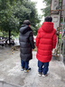 保姆鹅 儿童羽绒服长款巨厚高充绒防风保暖中大童宝宝冬装外套[NM2537] 中国红 150 实拍图