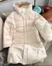 优衣库童装男童女童高级保暖羽绒大衣外套长款羽绒服25新款478153 01 乳白色 140 实拍图