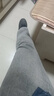 木皓美式微喇牛仔裤男士夏季薄款潮牌百搭水洗宽松高街直筒弯刀裤子男 常规烟灰色款 2XL （135-150斤） 实拍图