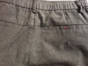皮尔卡丹（pierre cardin）裤子男秋冬季磨毛休闲裤男士修身弹力轻商务高端西装长裤 灰色 32 实拍图