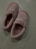 京东京造家居包脚棉拖鞋轻简毛绒保暖包跟棉拖鞋女款 花簇粉40-41 JZ-3222 实拍图