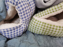 泰格宠物猫窝冬季保暖半封闭式四季通用猫咪窝小狗窝可拆洗小中大型犬房子 绿白格【睡袋猫窝】防风保暖 冬季优选 L码【推荐15斤内宠物】 实拍图