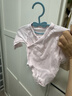 优衣库婴幼儿宝宝包臀衣长袖1件装连体衣哈衣包屁衣478375 481865 478376/10水粉色(开襟款) 60cm 实拍图
