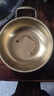 【韩剧同款】加厚不锈钢干锅海鲜锅火锅金色平底浅锅双耳锅泡面锅 单人款19cm【金色】双柄汤锅 实拍图