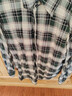 森马（Semir）长袖衬衫女中长款慵懒宽松落肩休闲秋季chic复古格纹衬衣潮流 绿黑色调00449 L 实拍图