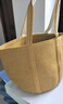 无印良品（MUJI）纸编水桶状编织斜挎包 托特包大 新款 实用 大气 礼物 实拍图