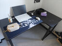 久丞家具转角电脑桌学生家用书桌双人书架一体组合桌卧室拐角L型电竞桌子 【加厚16mm桌面】黑色右转角 140x80x74cm 实拍图