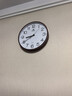 康巴丝（Compas）挂钟客厅钟表 简约钟表客厅石英钟表挂墙时钟 c2877咖木色 33.5cm 实拍图