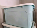 禧天龙塑料衣物收纳箱搬家整理箱145L 蓝色  1个装 带轮 实拍图