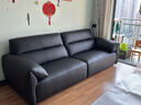 喜临门真皮沙发客厅意式极简头层牛皮 政府补贴小飞象 桑葚黑 三人位 260cm 实拍图