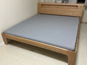 源氏木语全实木床北欧风小户型卧室家具橡木床现代简约主卧1.5m1.8m双人床 原木色高铺夜光床斜靠版【橡木】 1800mm*2000mm  框架结构 实拍图