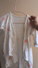 婧麒（JOYNCLEON）婴儿连体衣春秋无骨衣服春装空调服纯棉春款长袖和尚服外出服 亲子熊+桃子兔 59cm 实拍图