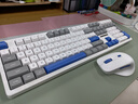 阿斯盾（AUSDOM）HOLA108无线键盘鼠标套装办公游戏键鼠一拖二2.4G全键无冲台式笔记本电脑高颜值机械键盘套装蓝白 实拍图