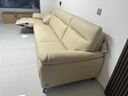 左右沙发简约客厅零靠墙电动功能皮艺沙发DZY6013 四右 象牙白 实拍图