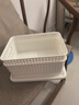 名创优品（MINISO）格纹仿藤编带盖收纳筐 桌面收纳盒宿舍办公杂物收纳篮 中号2个装 实拍图