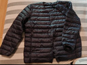 鸭鸭（YAYA）佟丽娅同款轻薄羽绒服女新款冬季短款圆领内胆修身时尚薄外套男 黑色【女款无领】 4XL 实拍图