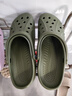 卡骆驰（CROCS）洞洞鞋贝雅男鞋女鞋轻便耐磨一脚蹬拖鞋休闲鞋|10126 军绿色-309 46 /47(300mm) 实拍图