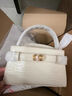 CHARLES&KEITH鳄鱼纹凯莉包手提斜挎婚包包女包生日礼物CK2-50270880-1 Ivory象牙色 S 实拍图