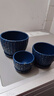 花盆陶瓷绿植盆栽带托盘室内客厅透气简约吊兰绿萝多肉家用绿植盆 蓝色经典三件套 【以实物为准】 实拍图