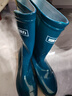 回力雨鞋女时尚户外下雨天防水雨靴水鞋耐磨胶鞋6813墨绿中筒40 实拍图