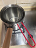 仟依格316不锈钢油炸锅家用油锅小炸串锅电磁炉迷你省油304小炸锅无涂层 【巨厚316食品级抗菌钢油炸锅】 1寸 3888毫升 木把【炸锅+炸蓝+盖子+夹子】 实拍图