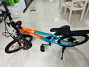 凤凰山地自行车男女变速山地车碟刹青少年儿童自行车学生单车 星际 橙蓝【变速+辐条轮】 20寸【适合125-160cm】 实拍图
