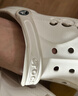 卡骆驰（CROCS）洞洞鞋贝雅卡骆班轻便耐磨一脚蹬休闲鞋|205089 白/深蓝-126 41 /42(260mm) 实拍图