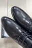 何金昌【经典款】内增高皮鞋男士商务正装头层牛皮透气系带圆头结婚庆鞋 【店长主推】7CM黑色DN70H106S 43 实拍图