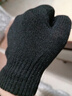 秋冬季男女士钓鱼骑车加绒加厚全指针织毛线纯色保暖魔术手套分指 颜色随机2双 实拍图